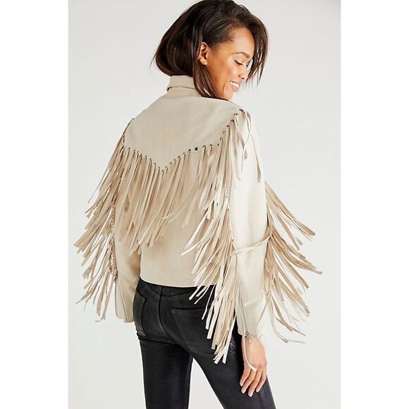 NWOT UNDERSTATED LEATHER Mustang Jacket in Marshmellow $495 - Picture 2 of 9